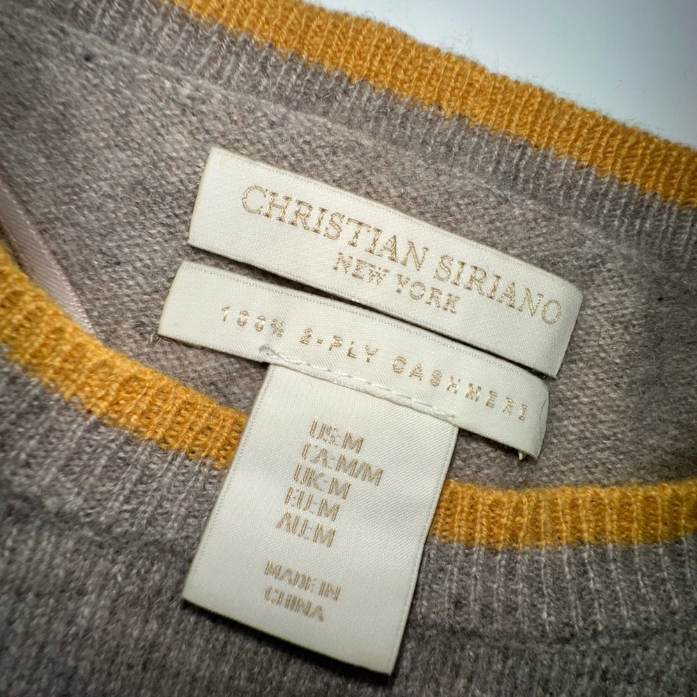 Christian Siriano New York 100% 2 Ply Cashmere Sweater Women’s Size Medium - Picture 3 of 4